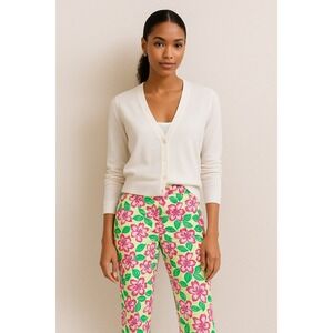 Nordstrom Green Floral Print Ankle‎ Pant 16|Casual Resort Garden Party NWOT